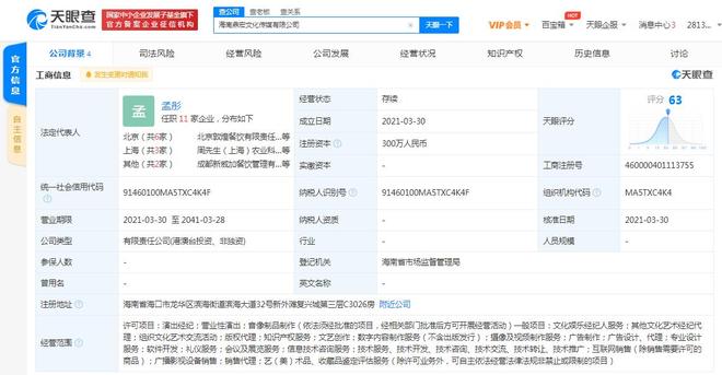 那英跨界商业版图再扩张 成立海南鼎宏文化传媒，深耕演出经纪与文化产业